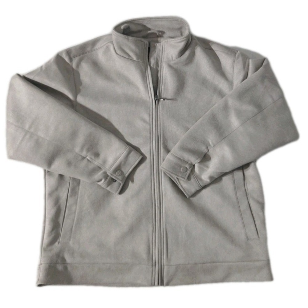 Robert Graham Mens Large Jacket Grey Vegan Suede